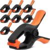 HORUSDY 8-Pack Spring Clamps Heavy Duty, 5-inch Large Plastic Clamps for Crafts with 2-3/8Inch Jaw Opening for DIY, Gluing, Clamping and Securing