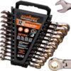 HORUSDY 12-Piece Metric Flex-Head Ratcheting Wrench Set with Organizer