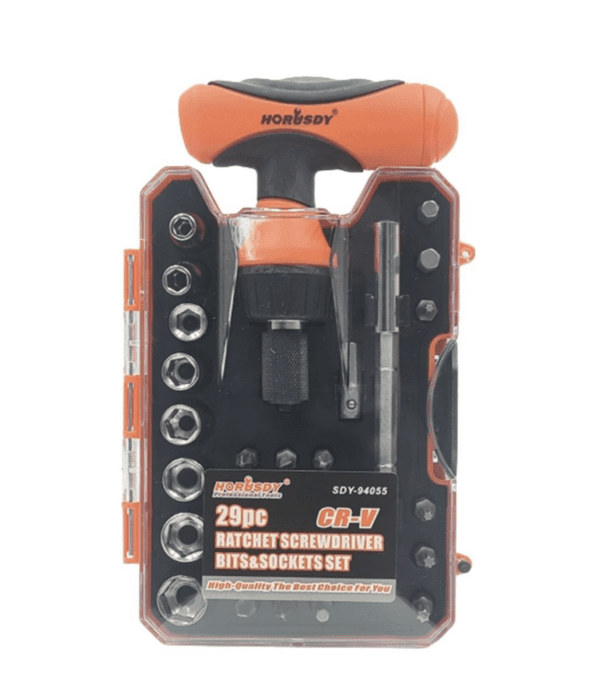 HORUSDY 29-piece Ratchet Screwdriver Bit Socket