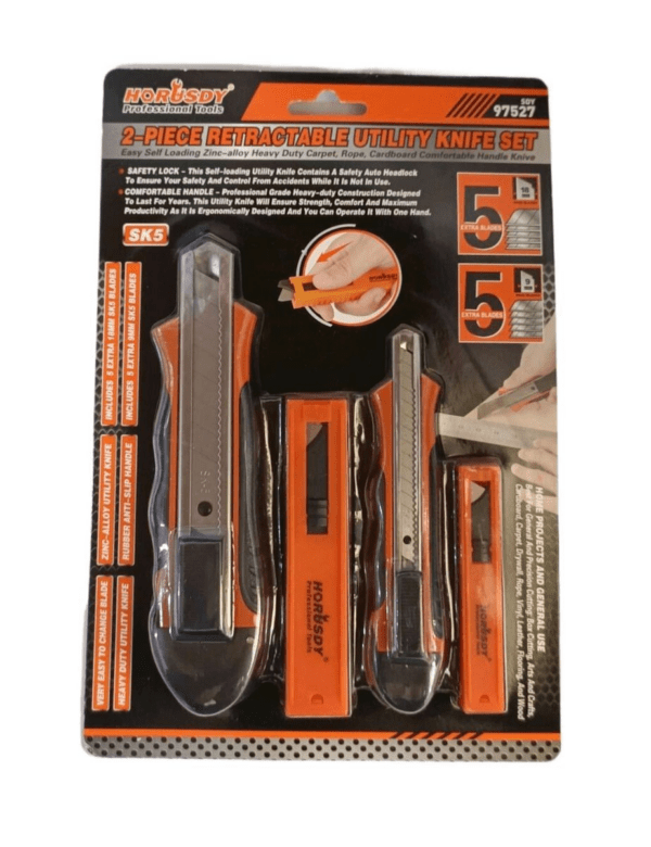 HORUSDY 2 Piece Retractable Utility Knife Set