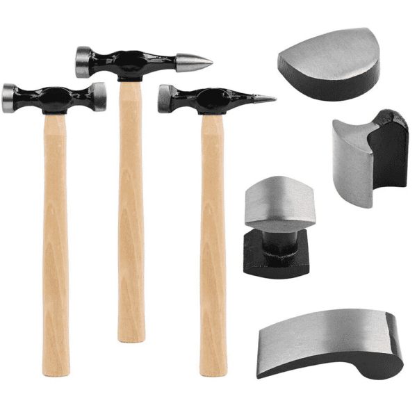 7-Piece Car Body Repair Hammer & Dolly Kit