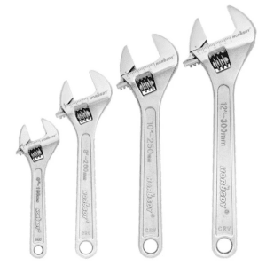 4-Pieces Adjustable Wrench Set