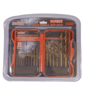 HORUSDY 15-Piece HSS Drill Bit Set