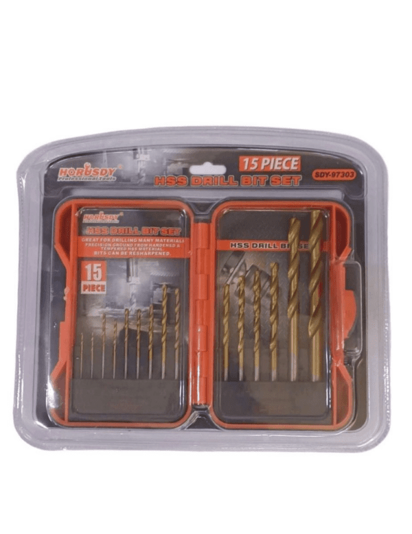 HORUSDY 15-Piece HSS Drill Bit Set